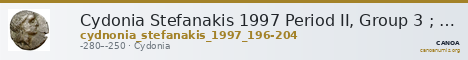 Cydonia Stefanakis 1997 Period II, Group 3 ; catalogue n° 196-204 — CANOA