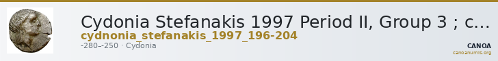 Cydonia Stefanakis 1997 Period II, Group 3 ; catalogue n° 196-204 — CANOA