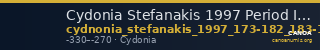 Cydonia Stefanakis 1997 Period II, Group 6, type N-P ; catalogue n° 173-182, 183-190 — CANOA