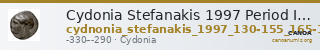 Cydonia Stefanakis 1997 Period II, Group I ; catalogue n° 130-155_165-172 — CANOA