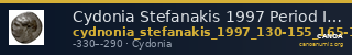 Cydonia Stefanakis 1997 Period II, Group I ; catalogue n° 130-155_165-172 — CANOA