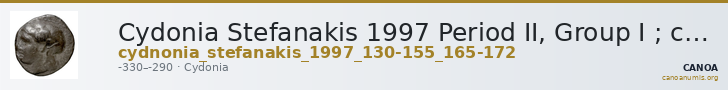 Cydonia Stefanakis 1997 Period II, Group I ; catalogue n° 130-155_165-172 — CANOA
