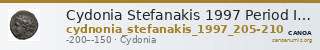 Cydonia Stefanakis 1997 Period III, Group I ; catalogue n° 205-210 — CANOA