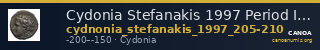 Cydonia Stefanakis 1997 Period III, Group I ; catalogue n° 205-210 — CANOA