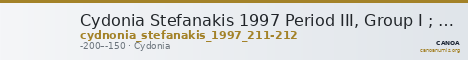 Cydonia Stefanakis 1997 Period III, Group I ; catalogue n° 211-212 — CANOA