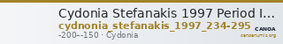 Cydonia Stefanakis 1997 Period III, Group I ; catalogue n° 234-295 — CANOA
