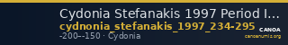 Cydonia Stefanakis 1997 Period III, Group I ; catalogue n° 234-295 — CANOA