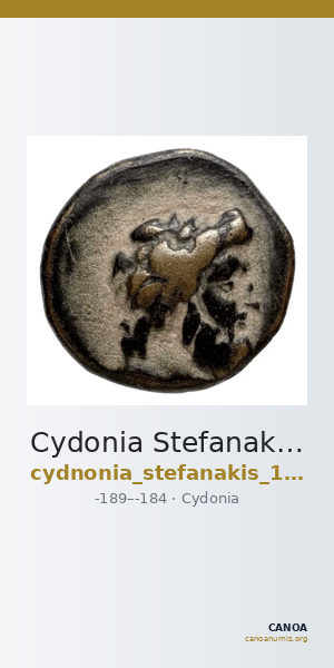 Cydonia Stefanakis 1997 Period III, Group II ; catalogue n° 316, 319-322, 327-336 — CANOA