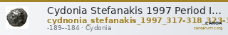 Cydonia Stefanakis 1997 Period III, Group II ; catalogue n° 317-318, 323-326 — CANOA