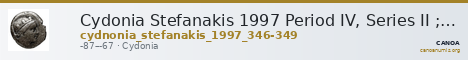 Cydonia Stefanakis 1997 Period IV, Series II ; catalogue n° 346-349 — CANOA
