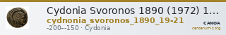 Cydonia Svoronos 1890 (1972) 19-21 — CANOA