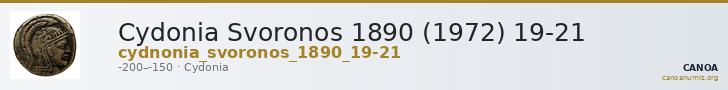 Cydonia Svoronos 1890 (1972) 19-21 — CANOA