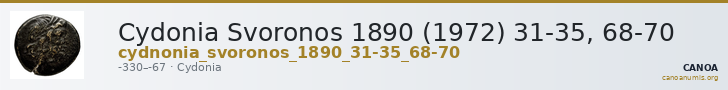 Cydonia Svoronos 1890 (1972) 31-35, 68-70 — CANOA