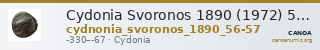 Cydonia Svoronos 1890 (1972) 56-57 — CANOA