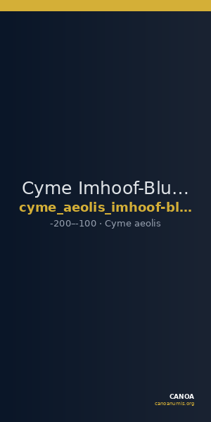 Cyme Imhoof-Blumer 1897 p.279, 30 — CANOA
