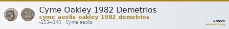 Cyme Oakley 1982 Demetrios — CANOA