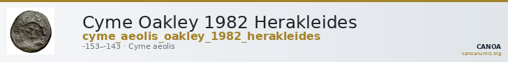Cyme Oakley 1982 Herakleides — CANOA