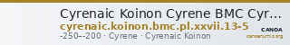 Cyrenaic Koinon Cyrene BMC Cyrenaic koinon pl. XXVII, 13-5 — CANOA