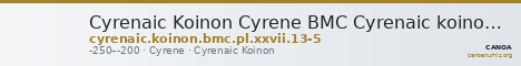 Cyrenaic Koinon Cyrene BMC Cyrenaic koinon pl. XXVII, 13-5 — CANOA