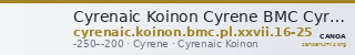 Cyrenaic Koinon Cyrene BMC Cyrenaic koinon pl. XXVII, 16-25 — CANOA
