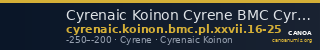 Cyrenaic Koinon Cyrene BMC Cyrenaic koinon pl. XXVII, 16-25 — CANOA