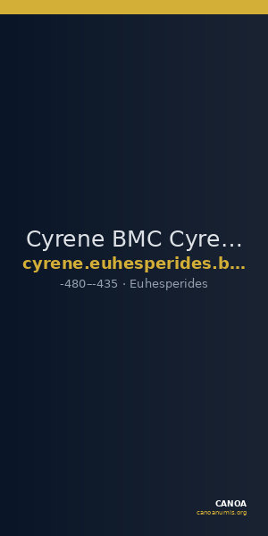 Cyrene BMC Cyrene, Euhesperides Period II, pl. VII, 17-9 — CANOA