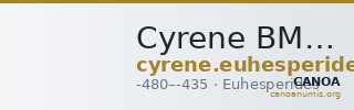 Cyrene BMC Cyrene, Euhesperides Period II, pl. VII, 17-9 — CANOA