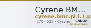 Cyrene BMC Cyrene Period I, pl. I, 1, pl. II, 6-17 — CANOA