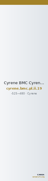 Cyrene BMC Cyrene Period I, pl. II, 19 — CANOA