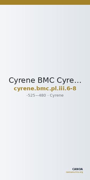 Cyrene BMC Cyrene Period I, pl. III, 6-8 — CANOA