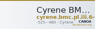 Cyrene BMC Cyrene Period I, pl. III, 6-8 — CANOA