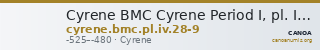 Cyrene BMC Cyrene Period I, pl. IV, 28-9 — CANOA