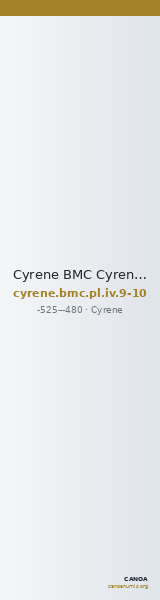 Cyrene BMC Cyrene Period I, pl. IV, 9-10 — CANOA