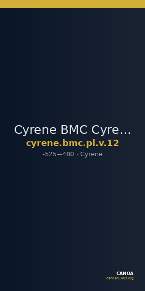 Cyrene BMC Cyrene Period I, pl. V, 12 — CANOA
