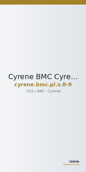 Cyrene BMC Cyrene Period I, pl. V, 8-9 — CANOA