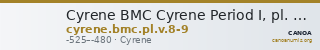 Cyrene BMC Cyrene Period I, pl. V, 8-9 — CANOA