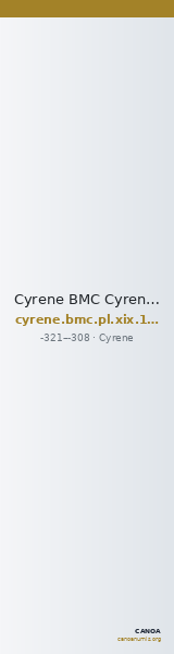 Cyrene BMC Cyrene Period III, pl. XIX, 15-7 — CANOA