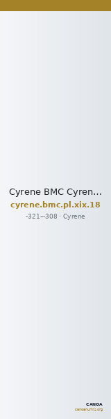 Cyrene BMC Cyrene Period III, pl. XIX, 18 — CANOA