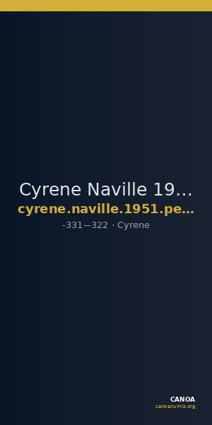 Cyrene Naville 1951 Period 3A — CANOA