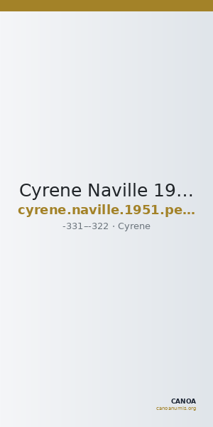 Cyrene Naville 1951 Period 3B.25-30 — CANOA
