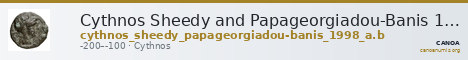 Cythnos Sheedy and Papageorgiadou-Banis 1998 A.b — CANOA