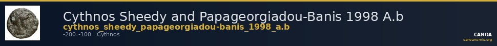 Cythnos Sheedy and Papageorgiadou-Banis 1998 A.b — CANOA