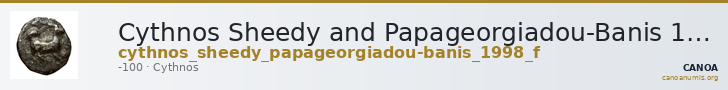Cythnos Sheedy and Papageorgiadou-Banis 1998 F — CANOA
