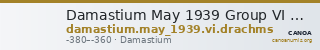 Damastium May 1939 Group VI drachms — CANOA