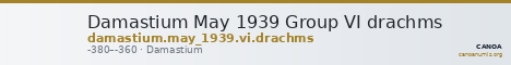 Damastium May 1939 Group VI drachms — CANOA