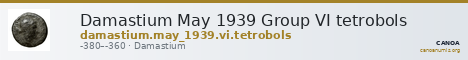 Damastium May 1939 Group VI tetrobols — CANOA