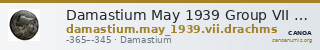 Damastium May 1939 Group VII drachms — CANOA