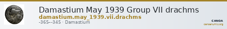 Damastium May 1939 Group VII drachms — CANOA