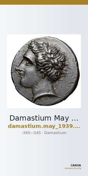 Damastium May 1939 Group VII tetradrachms — CANOA