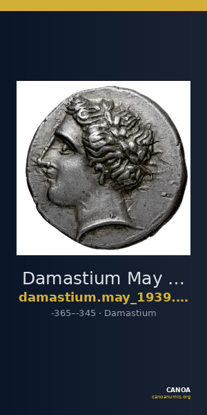 Damastium May 1939 Group VII tetradrachms — CANOA